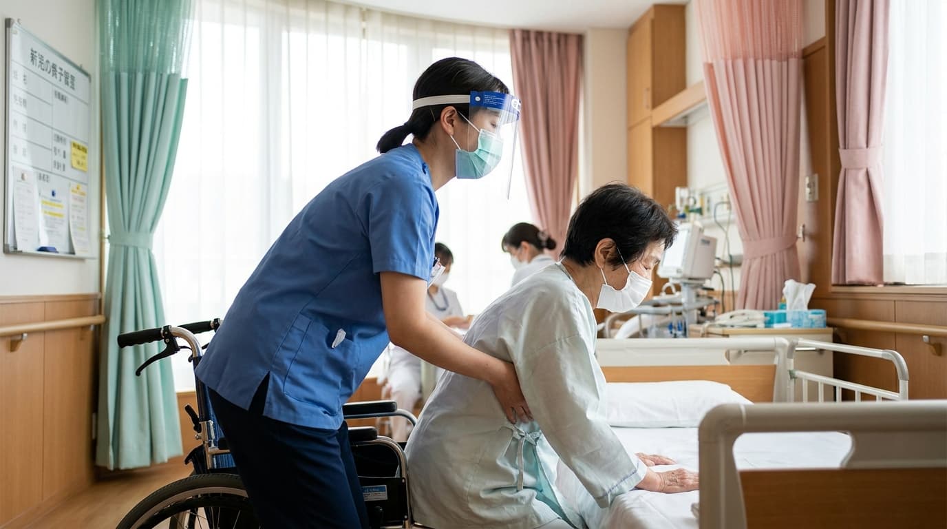 看護師の腰痛対策（ボディメカニクス）のイメージ画像